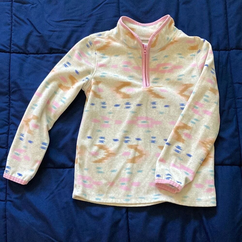 Osh Gosh b’gosh Girls Fleece Winter Pullover Sweater Cream size Small 6 6X